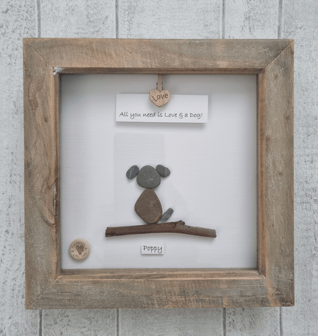 Irish, Handcrafted, Personalised & Customised Pet Dog Pebble Art - Choose your Preferred Caption!
