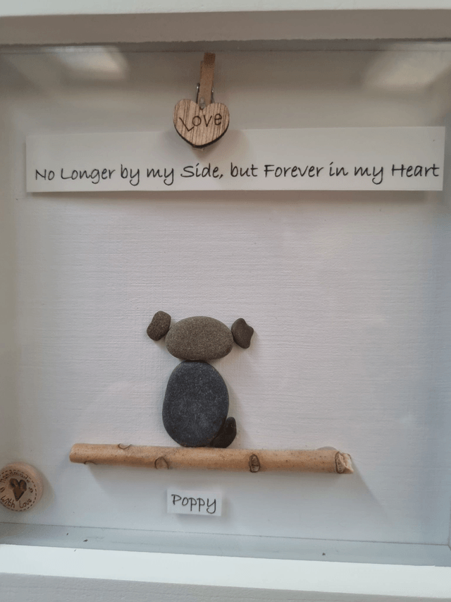 Irish, Handcrafted, Personalised & Customised Pet Dog Pebble Art - Choose your Preferred Caption!