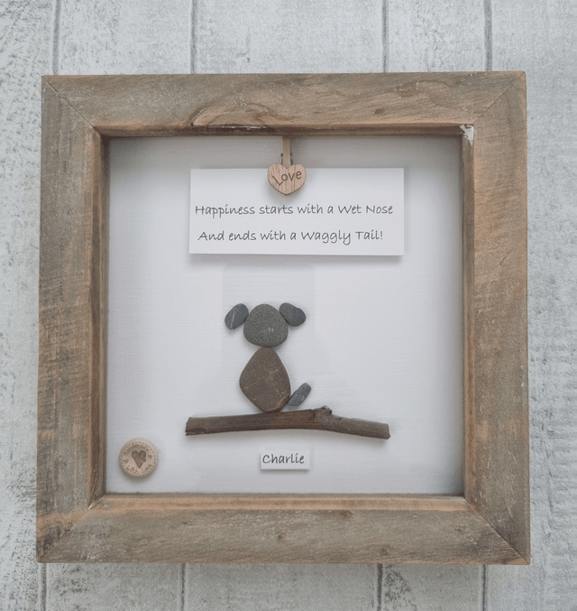Irish, Handcrafted, Personalised & Customised Pet Dog Pebble Art - Choose your Preferred Caption!