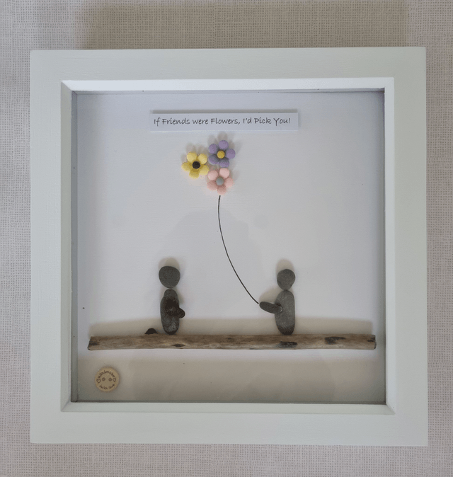 Irish, Hand crafted. Personalised Pebble Art Picture for Mother, Sister, Daughter or Friend