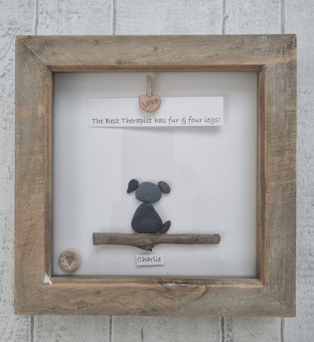 Irish, Handcrafted, Personalised & Customised Pet Dog Pebble Art - Choose your Preferred Caption!