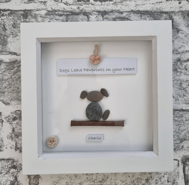 Irish, Handcrafted, Personalised & Customised Pet Dog Pebble Art - Choose your Preferred Caption!