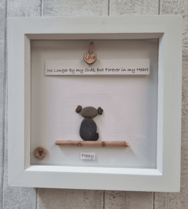 Irish, Handcrafted, Personalised &amp; Customised Pet Dog Pebble Art - Choose your Preferred Caption!